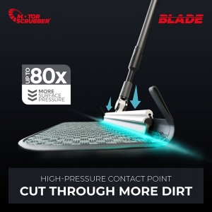 MotorScrubber Blade flat mopping system full kit - includes injection handle, Blade frame, Blade Scrub head