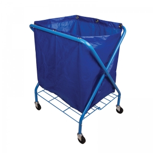 Folding waste cart/trolley with vinyl bag 205 litre 57 x 71 x 91cm