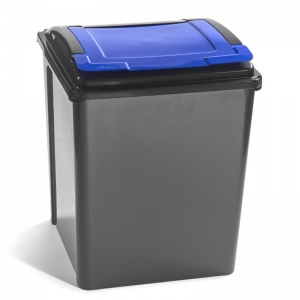 50 ltr blue lid lift top recycling bin