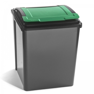 50 ltr green lid lift top recycling bin