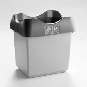 30 Litre Recycling Bin light grey base with dark grey lid