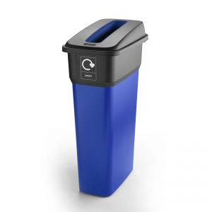 55 Litres Recycling Bins in IML finish - blue with paper slot