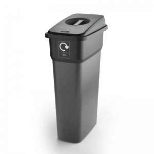 55 Litres Recycling Bins in IML finish - grey with handle top