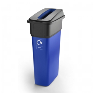 70 Litres Recycling Bins in IML finish - blue with paper slot