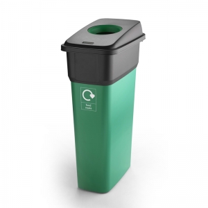 70 Litres Recycling Bins in IML finish - green with hole top