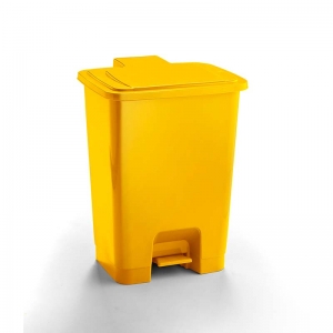 30 Litre Economy Plastic Pedal Bin - Yellow