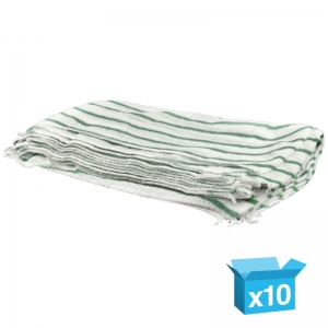 Striped stockinette dishcloths Green