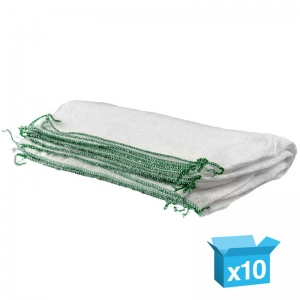 Heavy Cotton dishcloths 12x14" green edge