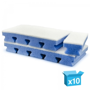 Blue grip sponges with non-abrasive scourers