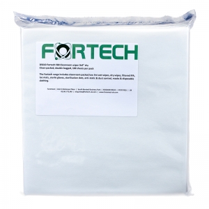 Fortech Cleanroom F80 wiper 9x9" cleanpack doublebagged 100s