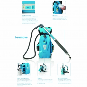 i-Team i-Remove battery backpack sidewalk cleaner - gum, stain, mould and glue remover (excl. batteries + charger)