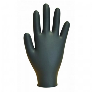 Black nitrile disposable gloves Large
