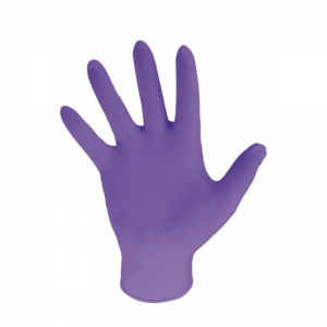 Purple nitrile disposable gloves Large