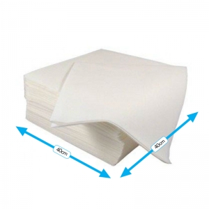 Luxury linen effect white napkins 40x40cm - case