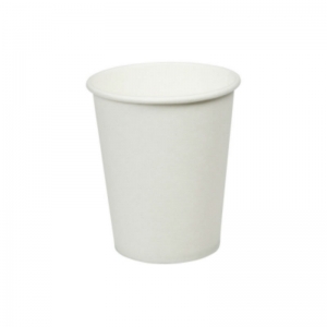 8oz plain white paper cup single wall