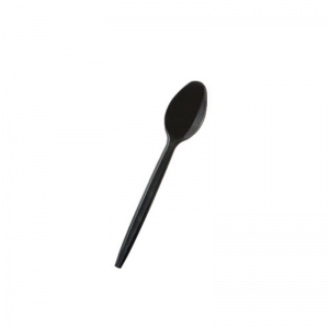 Black disposable tea spoons