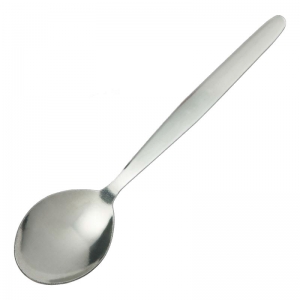 Stainless steel soup spoons plain design