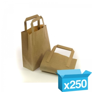7x10½x8½" small block bottom bags with handles