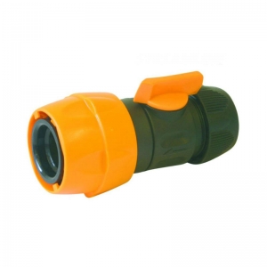 Nylon flow connector with tap for 12mm hose