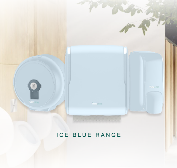 Tubeless Ice Blue dispensers