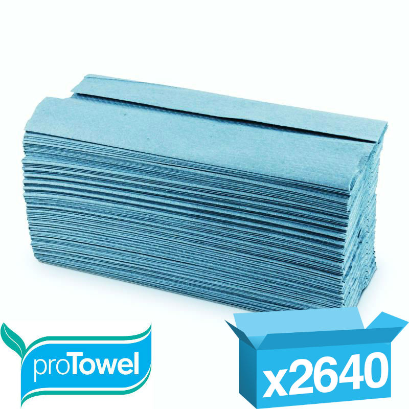 1ply blue c-fold proTowel hand towels