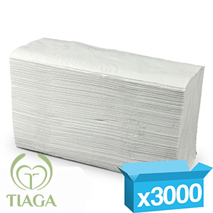 2ply white z-fold Tiaga hand towels
