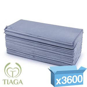 1ply blue interfold Tiaga hand towels
