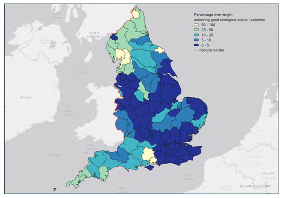 Map of water quality within the UK